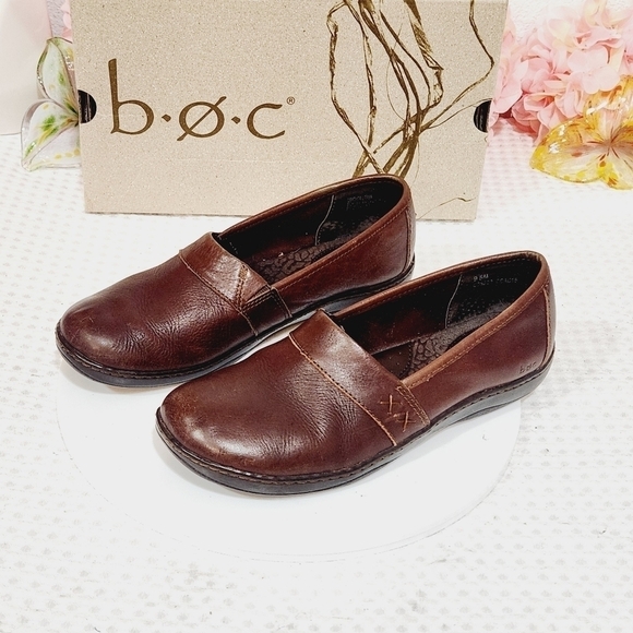 BOC Born Concept Shoes Howell Slip On Chunky Loafer Brown Leather Sz 9.5 - Picture 2 of 11